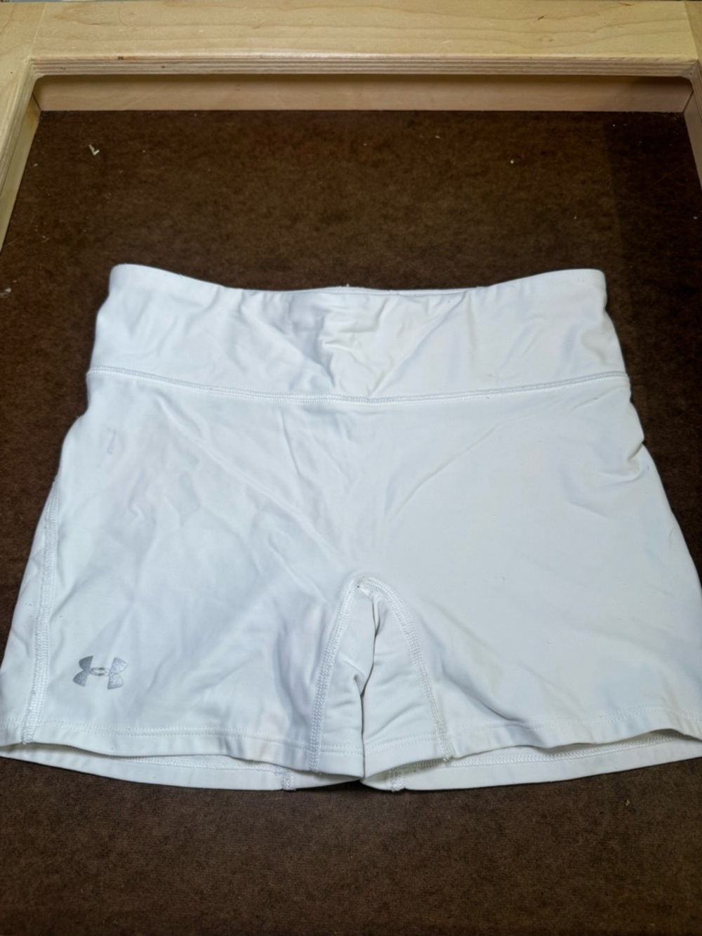 Under Armour Women’s White High-Waist Bike Shorts